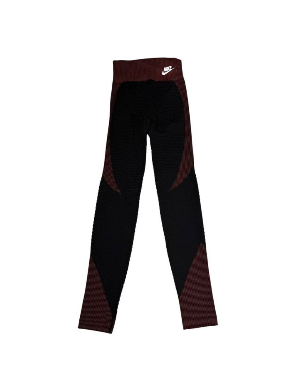 Nike Ribbed Leggings Black/Red Size L/XL